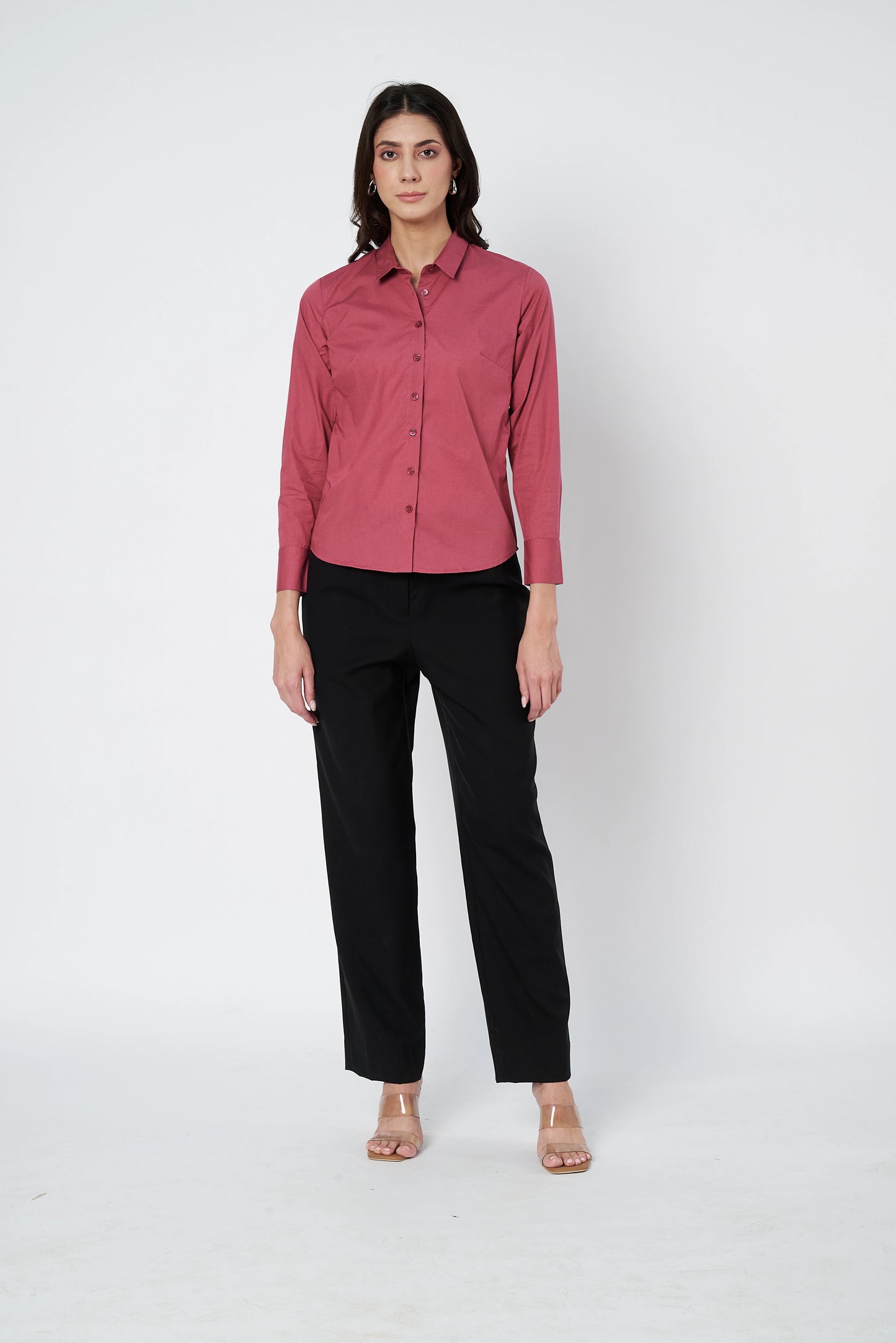 Mauve Cotton Shirt - With Sweatpad