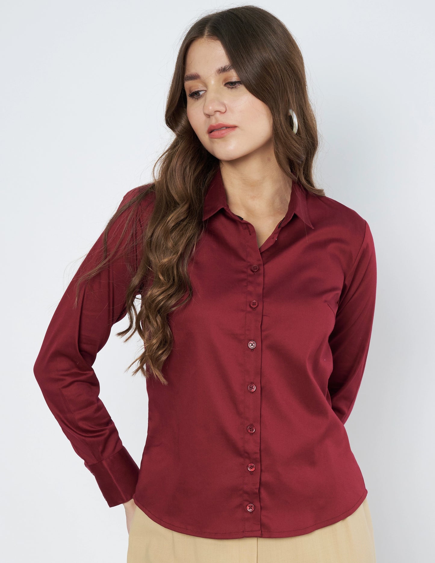 Rhea Cotton Satin Shirt