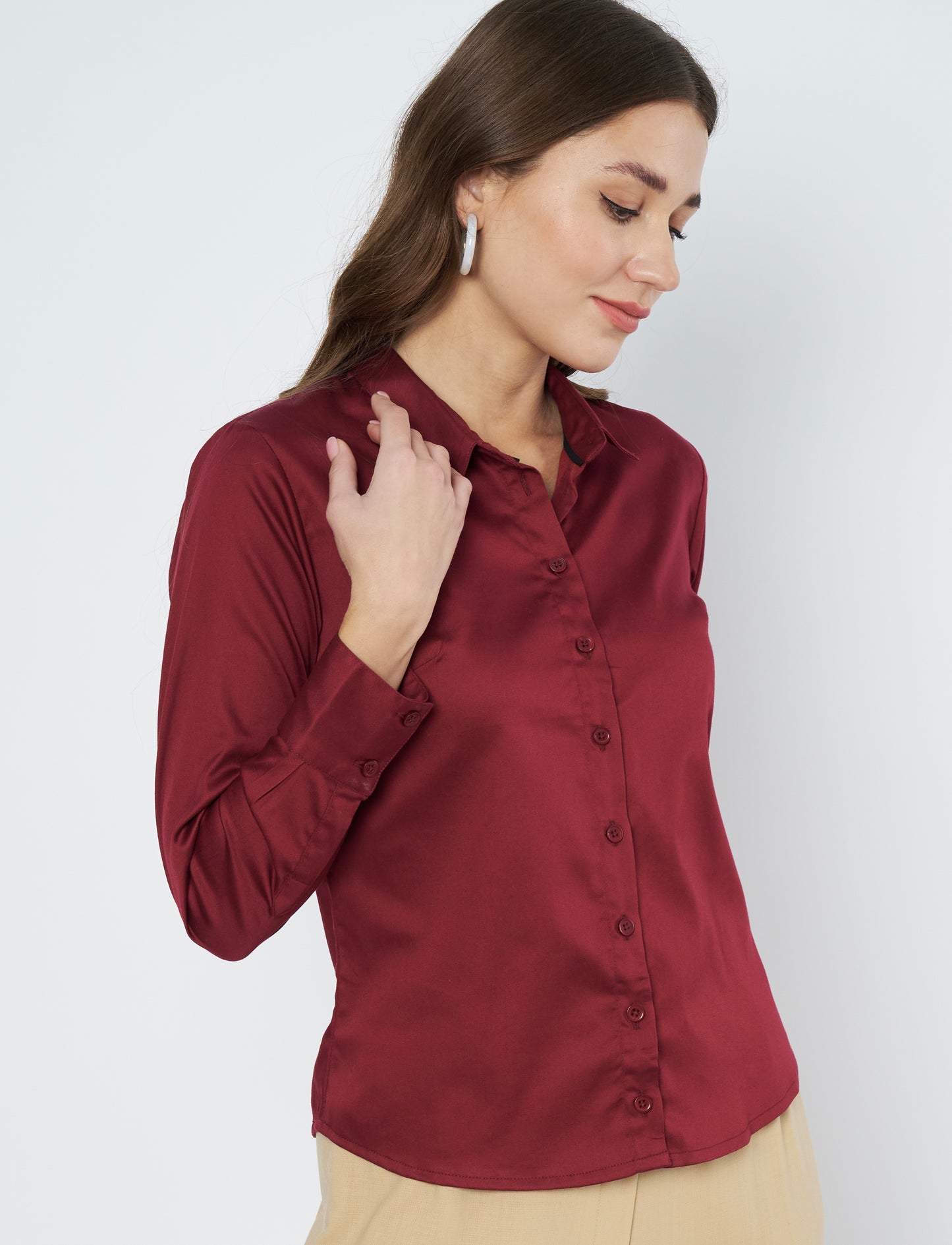 Rhea Cotton Satin Shirt