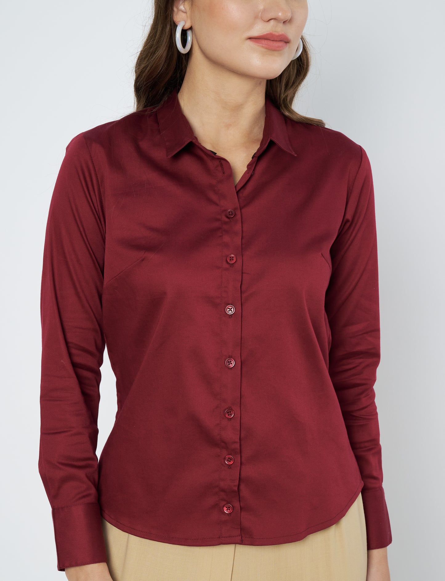 Rhea Cotton Satin Shirt