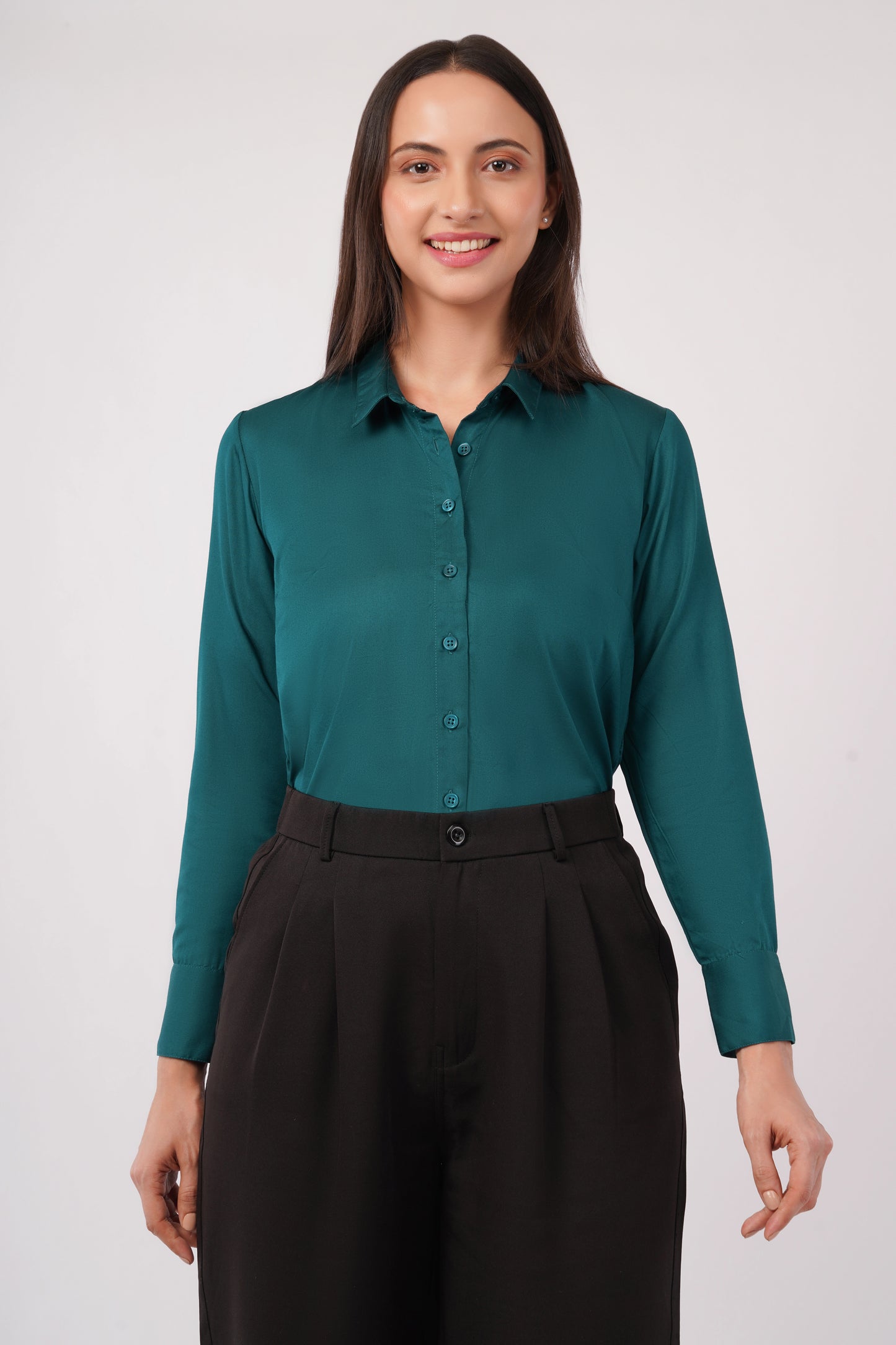 Deep Green Cotton Shirt - With Sweatpad