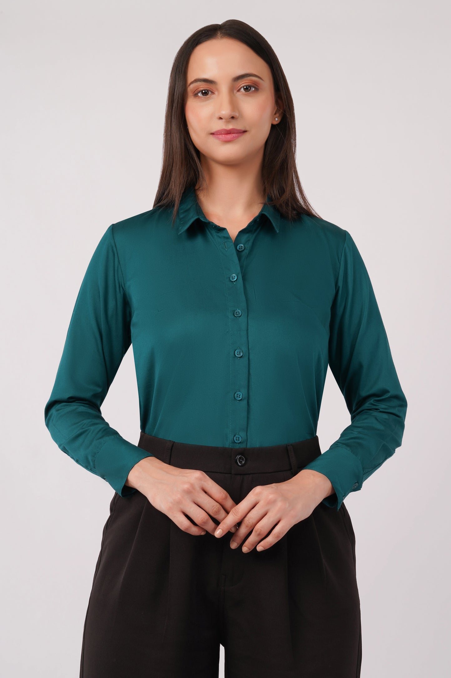 Deep Green Cotton Shirt - With Sweatpad