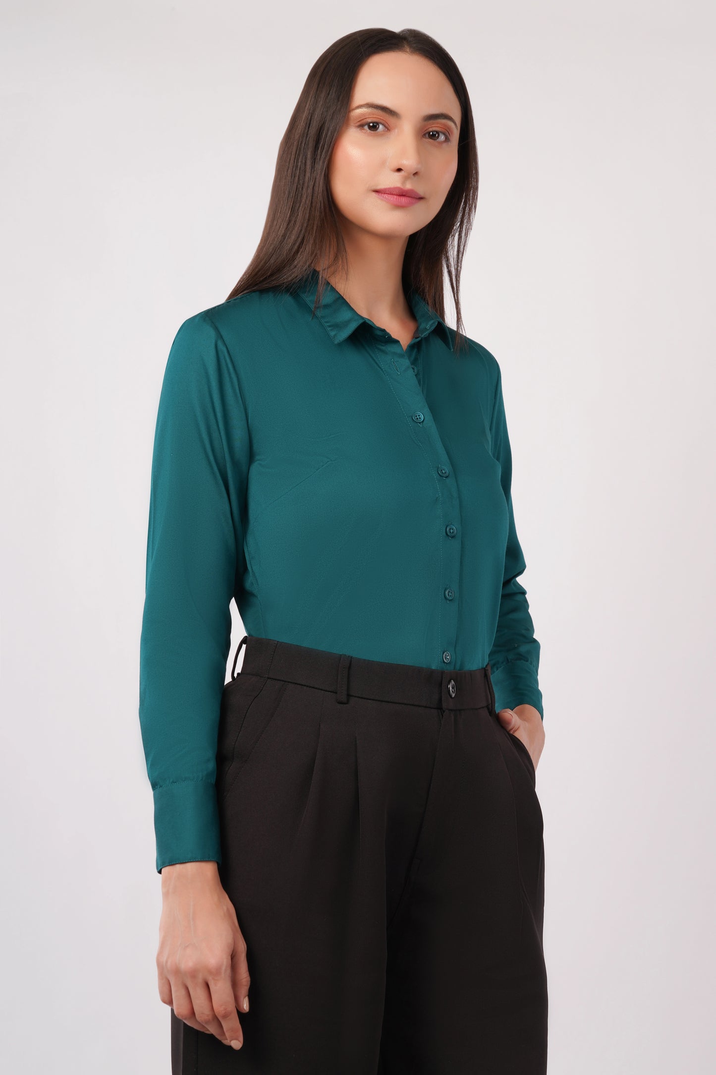 Deep Green Cotton Shirt - With Sweatpad