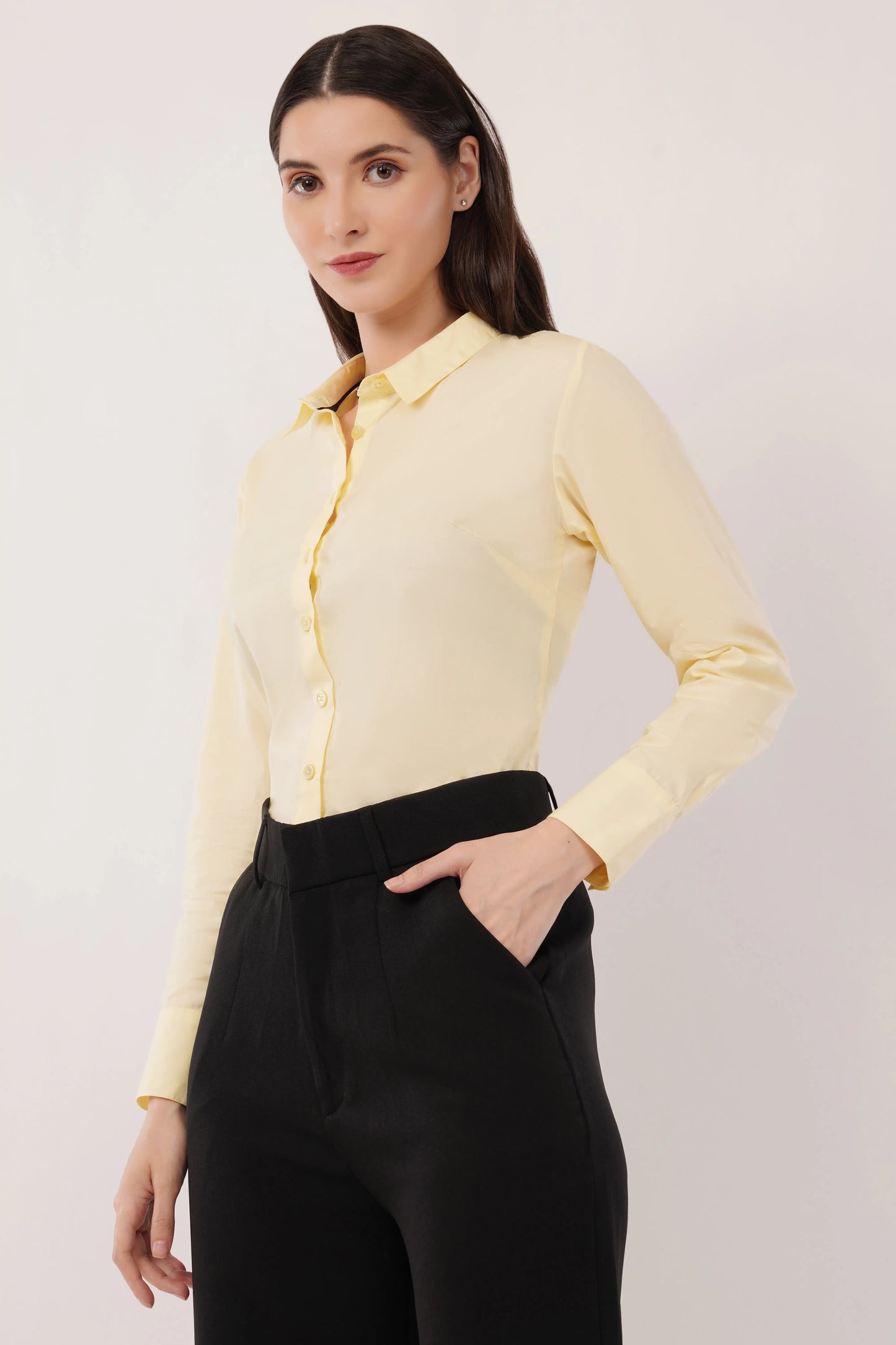 Butter Yellow Cotton Shirt