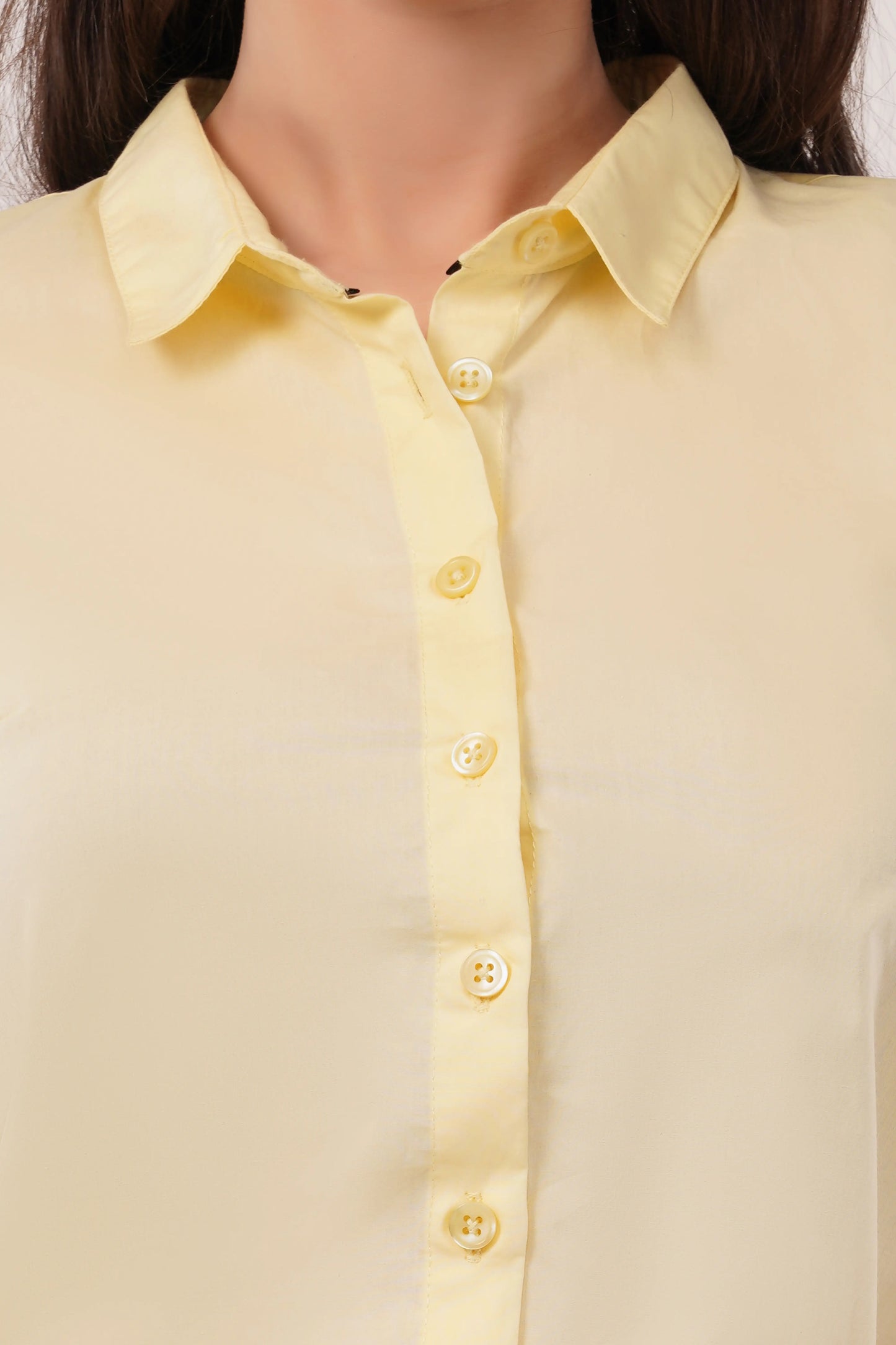 Butter Yellow Cotton Shirt