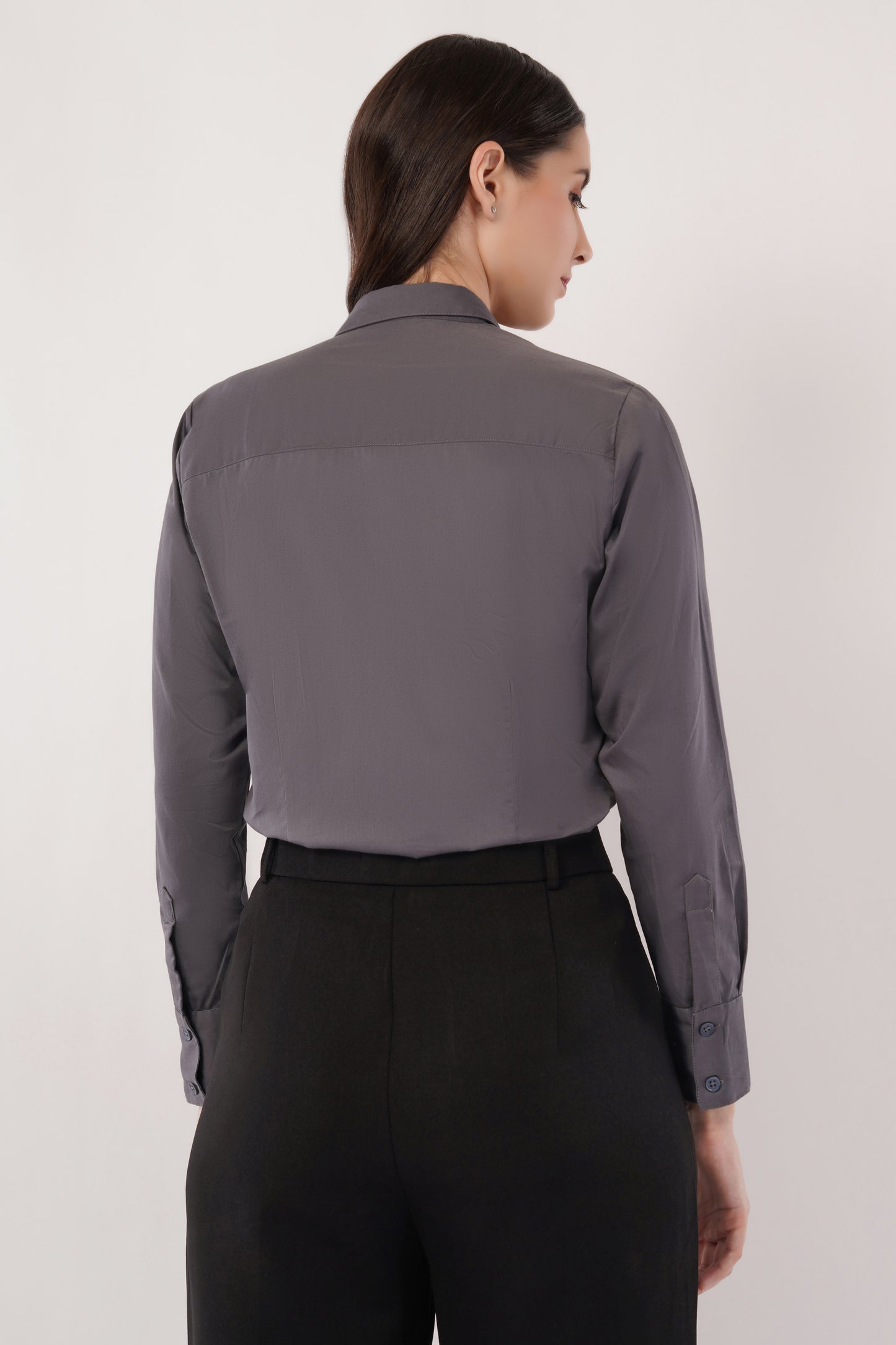 Grey Cotton Shirt - With Sweatpad