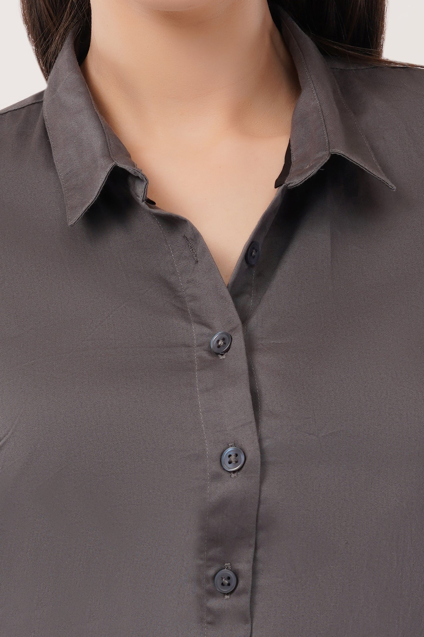 Grey Cotton Shirt - With Sweatpad