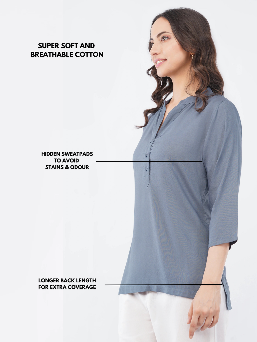 Maya Short Kurti - With Sweatpad