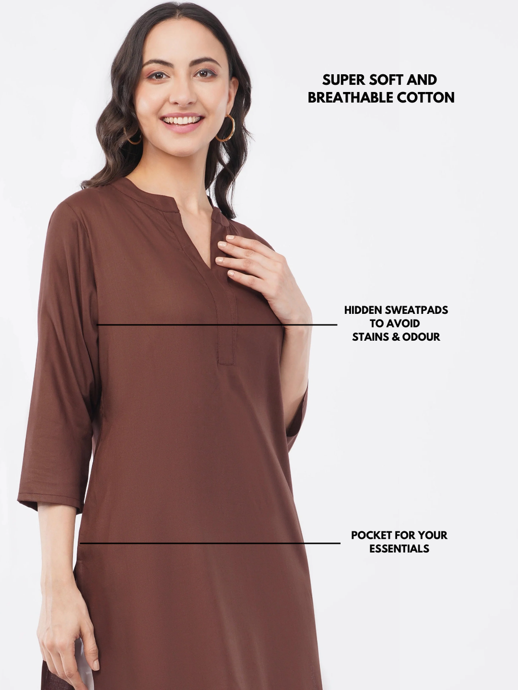 Nora Long Kurti - With Sweatpad