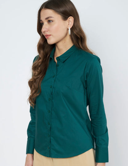 Classic Green Cotton Shirt