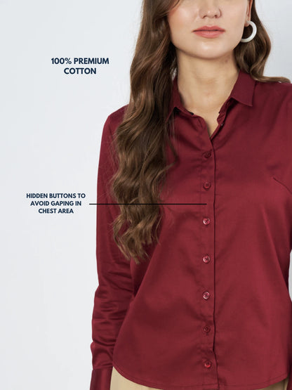 Rhea Cotton Satin Shirt
