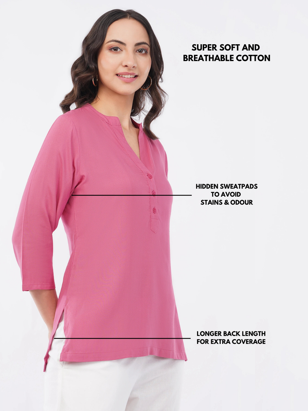 Raha Short Kurti - With Sweatpad