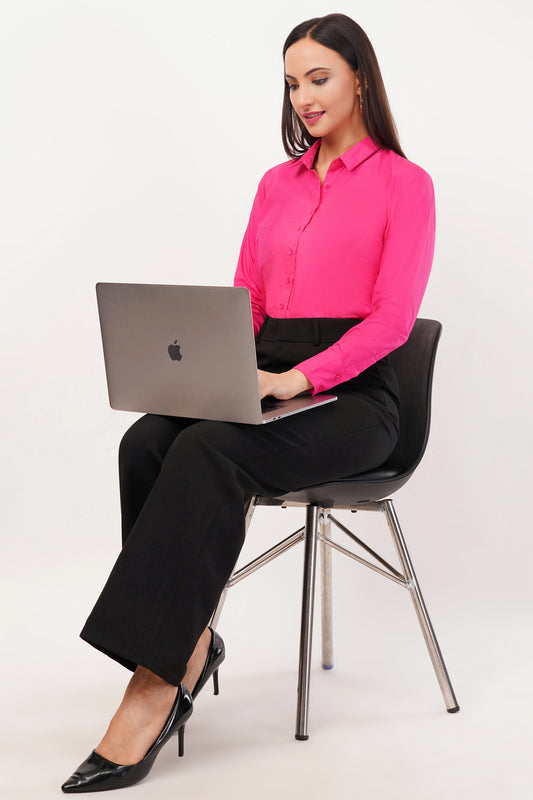 Pink Cotton Shirt - With Sweatpad