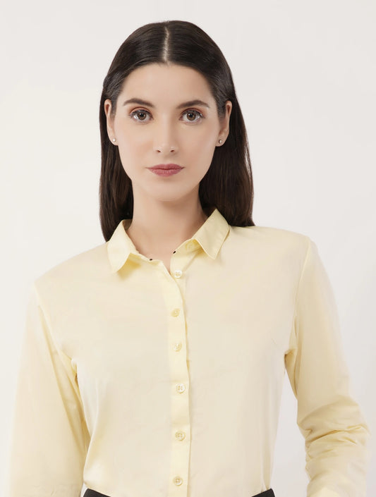 Butter Yellow Cotton Shirt