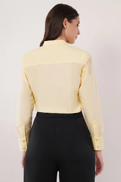 Butter Yellow Cotton Shirt
