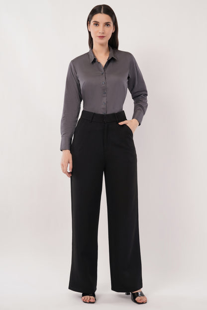 Grey Cotton Shirt - With Sweatpad